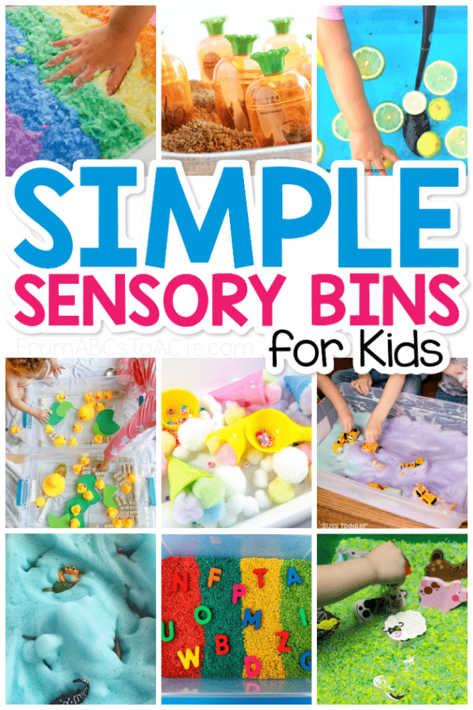 Simple Sensory Bins for Kids