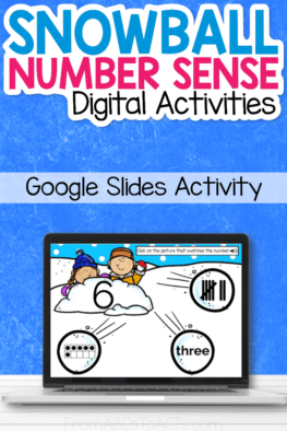 Digital Snowball Number Sense Activity on Google Slides