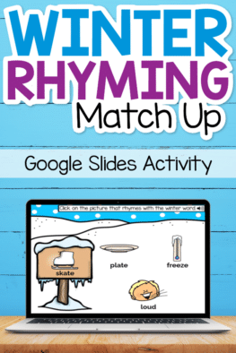 Digital Winter Rhyming Activity on Google Slides