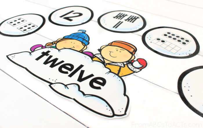 Printable Snowball Number Sense Activity for Kindergarteners