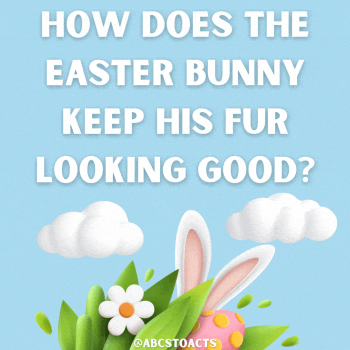 How does the Easter Bunny keep his fur looking good