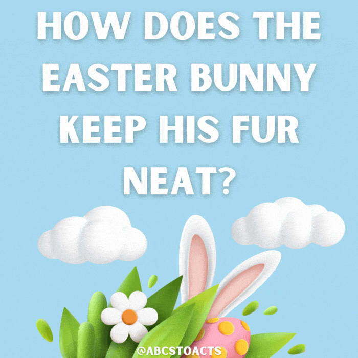 How does the Easter Bunny keep his fur neat