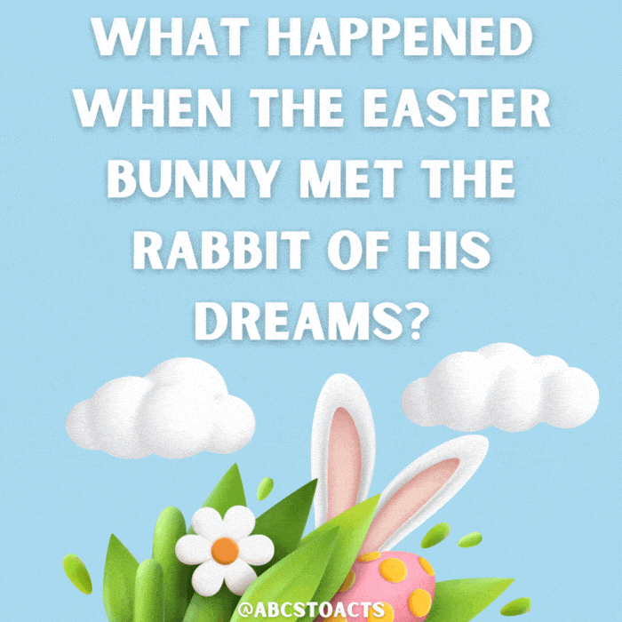 What happened when the Easter Bunny met the rabbit of his dreams